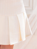 an/AOC-3551/セットアップ/袖あり/キャバドレス/ツイード/プリーツスカート/星野ティナさん/ゆりお着用