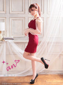 an/AOC-3571/ワンピース/長袖/シアー/キャバドレス/パールボタン/タイト/鈴音りん着用/天乃えま着用