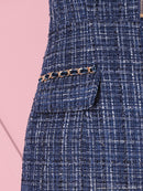 an/AOC-3575/ワンピース/ミニドレス/タイトワンピ/ツイード/キャバドレス/フロントジップ