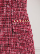 an/AOC-3575/ワンピース/ミニドレス/タイトワンピ/ツイード/キャバドレス/フロントジップ