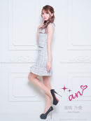 an/AOC-3575/ワンピース/ミニドレス/タイトワンピ/ツイード/キャバドレス/フロントジップ