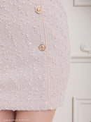 an/AOC-3576/ワンピース/ミニドレス/キャバドレス/ツイード/襟付き/パフスリーブ