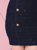 an/AOC-3576/ワンピース/ミニドレス/キャバドレス/ツイード/襟付き/パフスリーブ