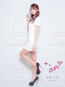 an/AOC-3576/ワンピース/ミニドレス/キャバドレス/ツイード/襟付き/パフスリーブ