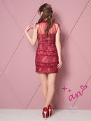 an/AOC-3578/ワンピース/襟付き/キャバドレス/ワンカラー/総レース/桜咲乃愛さん着用