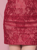 an/AOC-3578/ワンピース/襟付き/キャバドレス/ワンカラー/総レース/桜咲乃愛さん着用