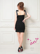 an/AOC-3584/ワンピース/タイトワンピース/ツイード/リボン/スーパーストレッチ/一条響さん着用