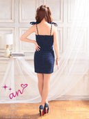 an/AOC-3584/ワンピース/タイトワンピース/ツイード/リボン/スーパーストレッチ/一条響さん着用