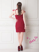 an/AOC-3584/ワンピース/タイトワンピース/ツイード/リボン/スーパーストレッチ/一条響さん着用