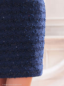 an/AOC-3584/ワンピース/タイトワンピース/ツイード/リボン/スーパーストレッチ/一条響さん着用