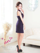 an/AOC-3584/ワンピース/タイトワンピース/ツイード/リボン/スーパーストレッチ/一条響さん着用