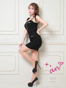 an/AOC-3584/ワンピース/タイトワンピース/ツイード/リボン/スーパーストレッチ/一条響さん着用