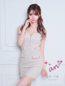 an/AOC-3585/ワンピース/スーパーストレッチ/ツイード/キャバドレス/一条響さん着用/桜咲乃愛さん着用