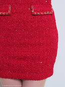 an/AOC-3585/ワンピース/スーパーストレッチ/ツイード/キャバドレス/一条響さん着用/桜咲乃愛さん着用