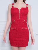 an/AOC-3585/ワンピース/スーパーストレッチ/ツイード/キャバドレス/一条響さん着用/桜咲乃愛さん着用