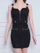 an/AOC-3585/ワンピース/スーパーストレッチ/ツイード/キャバドレス/一条響さん着用/桜咲乃愛さん着用