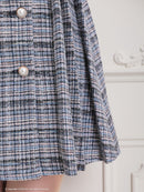 an/AOC-3586/ワンピース/プリーツ/ツイード/肩リボン