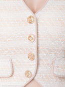 an/AOC-3609/セットアップ/襟付き/キャバドレス/ボーダー/ツイード/ノースリーブ