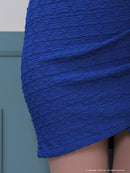 an/AOC-3618/ミニドレス/キャバドレス/ワンカラー/襟付き/チェーン/ ツイード/タイト/黒/青/白