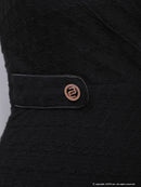 an/AOC-3618/ミニドレス/キャバドレス/ワンカラー/襟付き/チェーン/ ツイード/タイト/黒/青/白