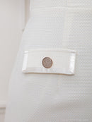 an/AOC-3639/ワンピース/キャバドレス/ミニドレス/ワンカラー/ショルダーリボン/フロントジップ/ショルダーチェーン/オフショルダー/ミント/XS/小さいサイズあり