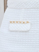 an/AOC-3645/ワンピース/キャバドレス/スーパーストレッチツイード/ミニドレス/フロントジップ/ノースリーブ