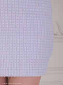 an/AOC-3645/ワンピース/キャバドレス/スーパーストレッチツイード/ミニドレス/フロントジップ/ノースリーブ