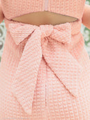 an/AOC-3645/ワンピース/キャバドレス/スーパーストレッチツイード/ミニドレス/フロントジップ/ノースリーブ