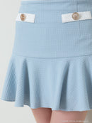 an/AOC-3679/セットアップ/キャバドレス/バイカラー/プリーツスカート/半袖/袖あり/二の腕カバー