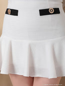 an/AOC-3679/セットアップ/キャバドレス/バイカラー/プリーツスカート/半袖/袖あり/二の腕カバー