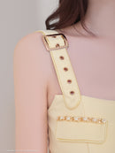 an/AOC-3684/ワンピース/キャバドレス/ミニドレス/フロントジップ/ノースリーブ/タイト/編み上げ/ベルトデザイン/一条響さん着用