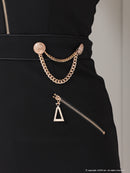 an/AOC-3684/ワンピース/キャバドレス/ミニドレス/フロントジップ/ノースリーブ/タイト/編み上げ/ベルトデザイン/一条響さん着用