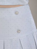 an/AOC-3708/キャバドレス/ミニドレス/セットアップ/ショルダーリボン/Vネック/ラメ生地/タイト/プリーツ/フレア