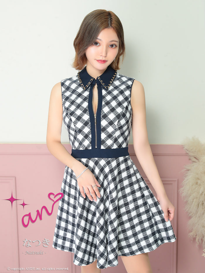 an/AOC-3735/ミニドレス/キャバドレス/ワンピース/チェック