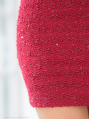 an/AOC-3742/ミニドレス/キャバドレス/ワンピース/リボン/ストレッチ/フロントジップ/タイト