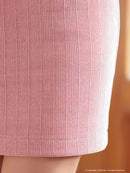 an/AOC-3744/ミニドレス/キャバドレス/ショルダーリボン/チェーン/フロントジップ/デザインポケット