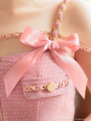 an/AOC-3745/ワンピース/キャバドレス/ミニドレス/リボン/ チェーン/ フロントジップ/ ストレッチ/ タイト