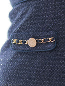 an/AOC-3745/ワンピース/キャバドレス/ミニドレス/リボン/ チェーン/ フロントジップ/ ストレッチ/ タイト