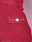 an/AOC-3745/ワンピース/キャバドレス/ミニドレス/リボン/ チェーン/ フロントジップ/ ストレッチ/ タイト