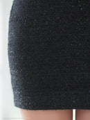 an/AOC-3745/ワンピース/キャバドレス/ミニドレス/リボン/ チェーン/ フロントジップ/ ストレッチ/ タイト