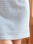 an/AOC-3746/ミニドレス/キャバドレス/リボン/カットアウト/フロントジッパー/ツイード/ タイトドレス