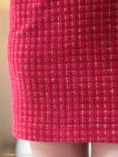 an/AOC-3746/ミニドレス/キャバドレス/リボン/カットアウト/フロントジッパー/ツイード/ タイトドレス