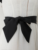 an/AOC-3758/ミニドレス/キャバドレス/リボン/フレア/ウエストリボン/フロントジップ/ショルダーリボン/フリル