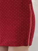 an/AOC-3763/ワンピース/キャバドレス/ミニドレス/オフショル/ショルダーリボン/ラメ生地/サイドジップ/ タイト