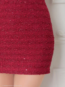 an/AOC-3767/セットアップ/キャバドレス/ワンカラー/ホルターネック/タイト/ジップデザイン/カットアウト/ルナさん着用