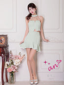 an/AOC-3804/ミニドレス/キャバドレス/セットアップ/マーメイド/ツイード/バストジップ/チョーカーデザイン/キャミソール