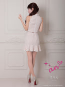 an/AOC-3804/ミニドレス/キャバドレス/セットアップ/マーメイド/ツイード/バストジップ/チョーカーデザイン/キャミソール