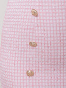 an/AOC-3836/ミニドレス/キャバドレス/ワンピース/ツイード/チェック/リボン/フロントジップ/カットアウト/ハイネック/袖付き/2way/タイト