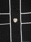 an/AOC-3842/ミニドレス/キャバドレス/ワンピース/ハートボタン/パイピング/チュール/ノースリーブ/袖付き/2way/タイト