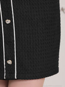 an/AOC-3842/ミニドレス/キャバドレス/ワンピース/ハートボタン/パイピング/チュール/ノースリーブ/袖付き/2way/タイト